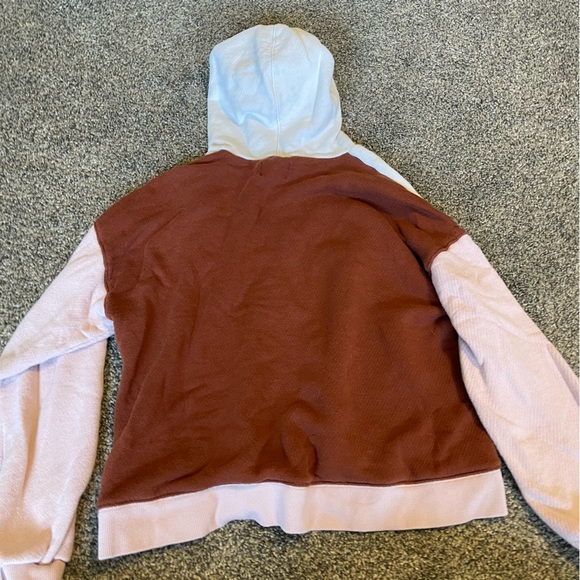 MADEWELL MWL Airyterry Hoodie Sweatshirt and Shorts Set in Colorblock - Picture 3 of 9